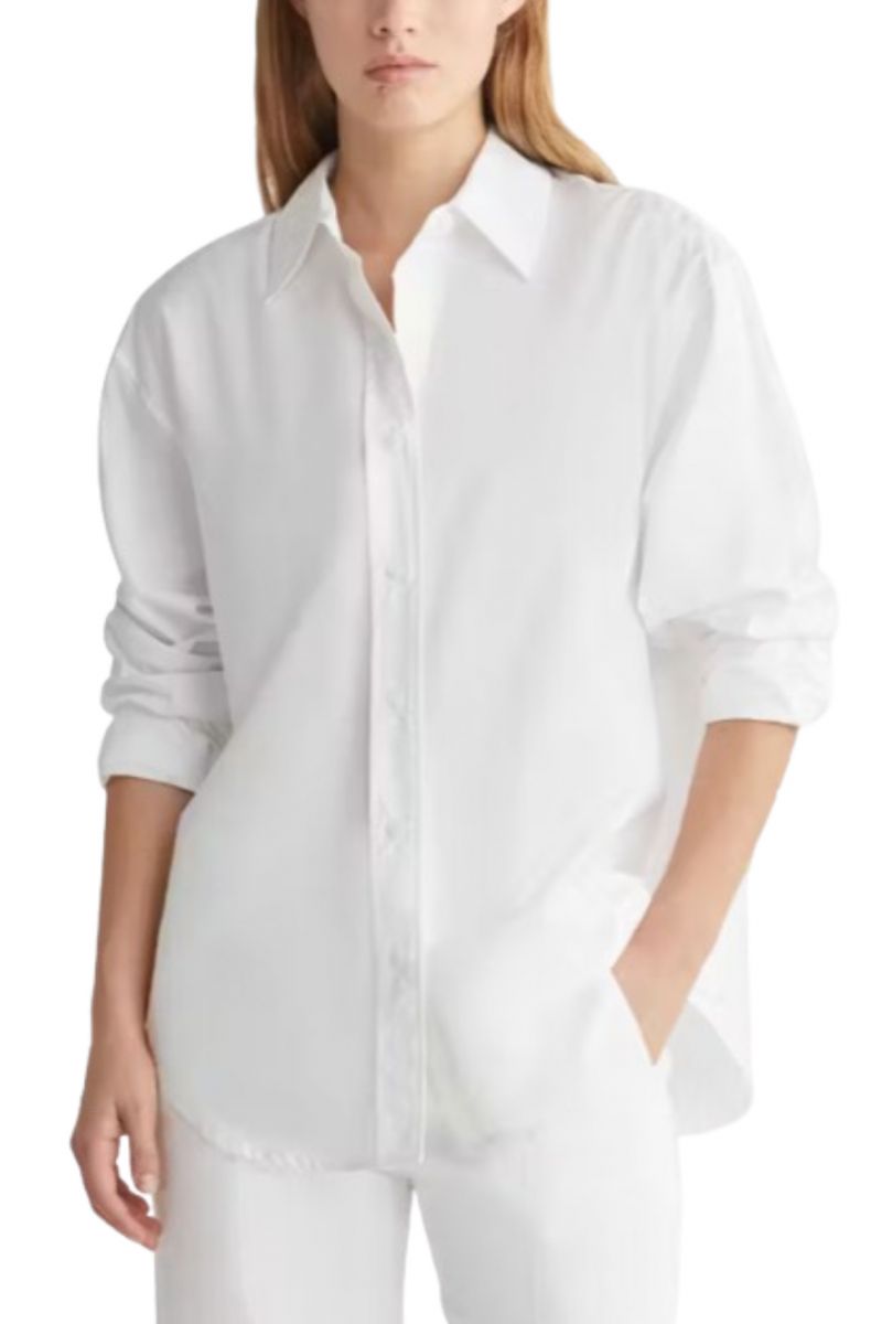 CALVIN KLEIN RELAXED COTTON SHIRT BRIGHT WHITE