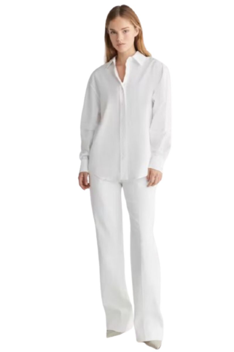 CALVIN KLEIN RELAXED COTTON SHIRT BRIGHT WHITE