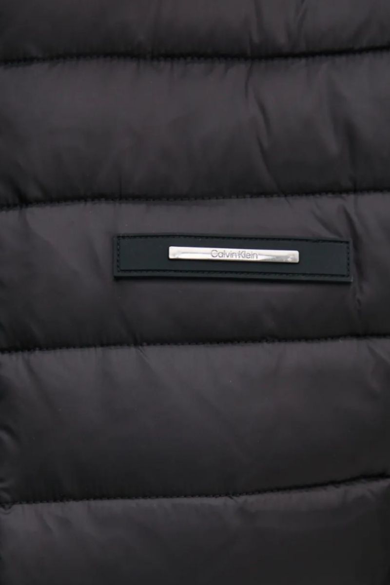 CALVIN KLEIN LW PADDED SMOCKING MIDI COAT BLACK