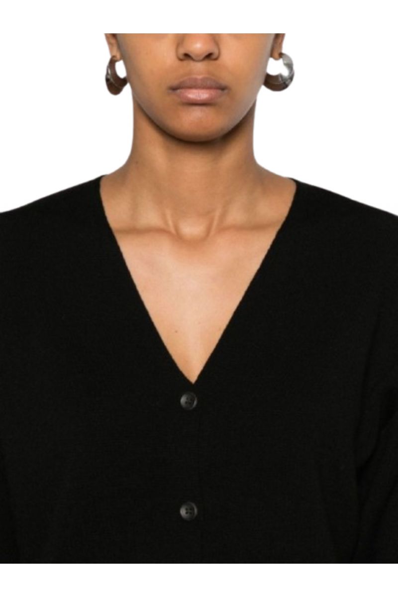 CALVIN KLEIN DF WOOL BLEND V-NECK CARDIGAN CK BLACK BEH