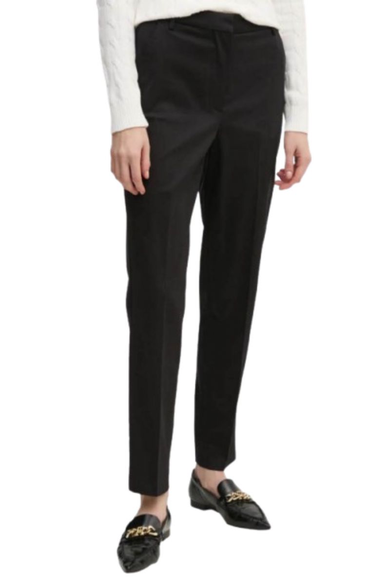 CALVIN KLEIN COTTON STRETCH SLIM TAPERED PANT BLACK - 357435