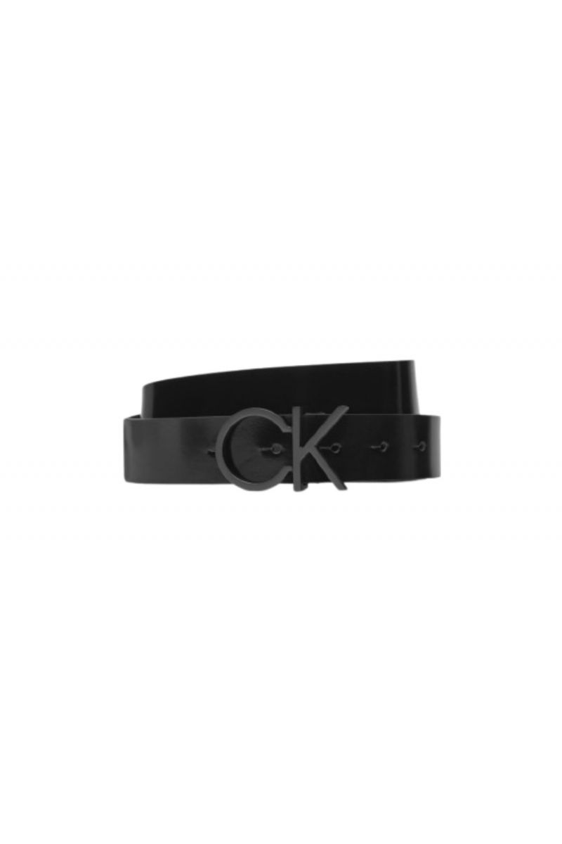 CALVIN KLEIN CL LOGO BELT 3.0 SHINY BLACK