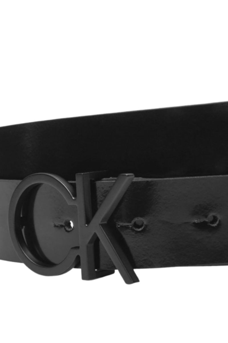 CALVIN KLEIN CL LOGO BELT 3.0 SHINY BLACK