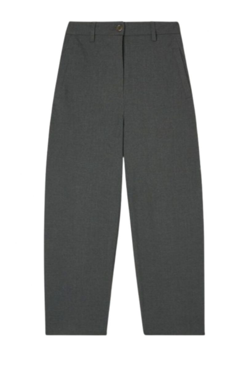 AMERICAN VINTAGE FABRIC TROUSERS 48% POL-47%VISC-5%ELAST DARK GREY