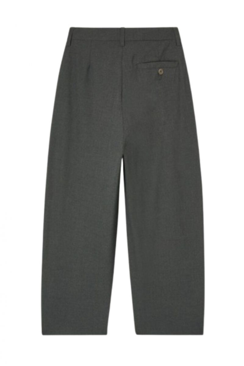 AMERICAN VINTAGE FABRIC TROUSERS 48% POL-47%VISC-5%ELAST DARK GREY