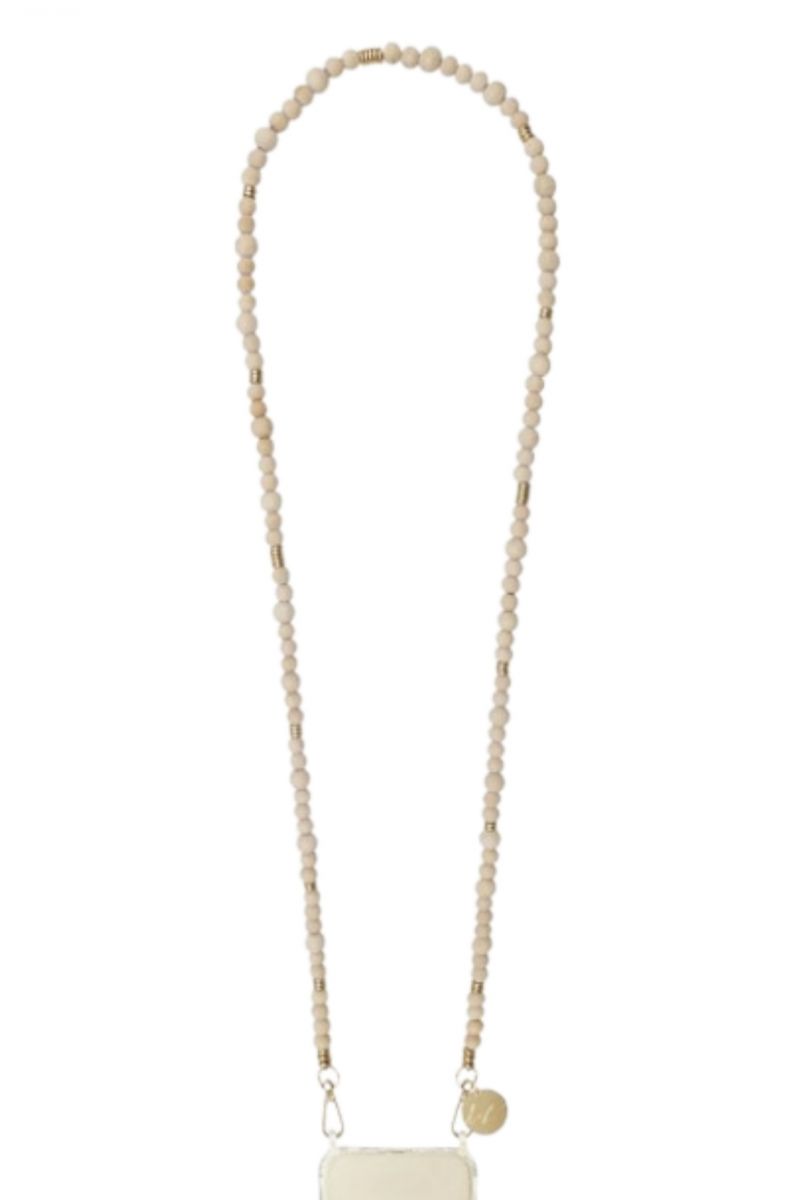 LA COQUE FRANCAISE - CHAIN LONG HAYLEY BEIGE & GOLD