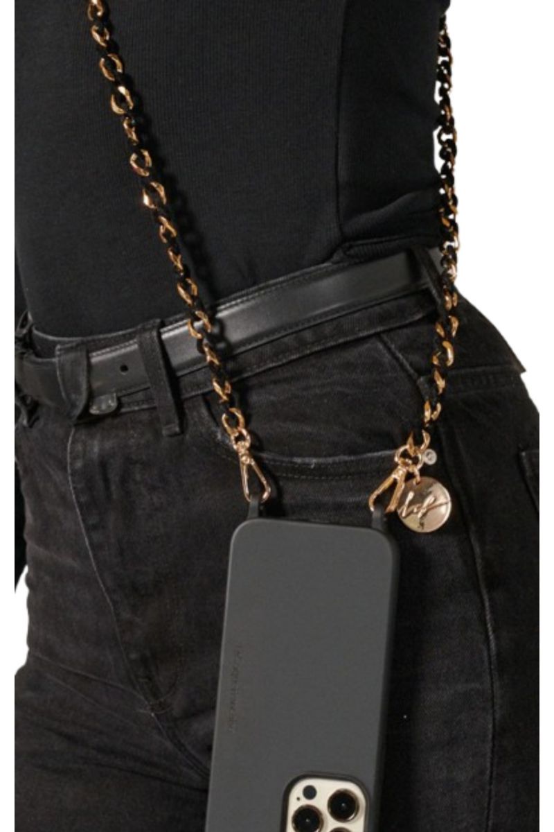 LA COQUE FRANCAISE - CHAIN LONG SONA BLACK-GOLD