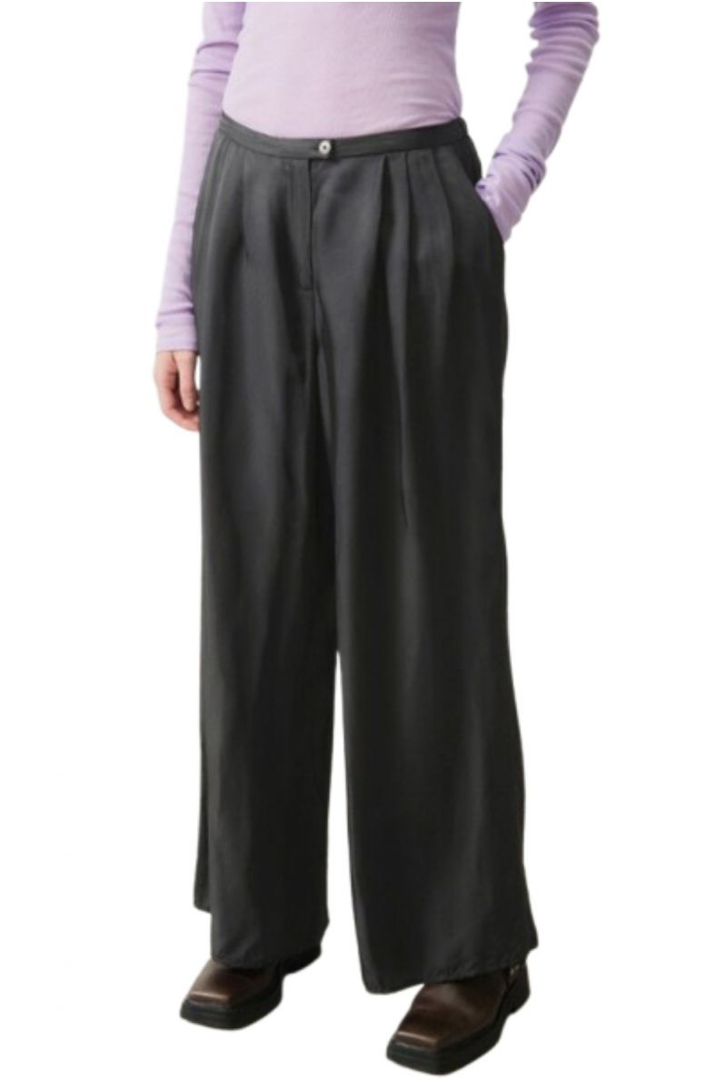 AMERICAN VINTAGE TROUSERS 100% VISCOSE CARBONE