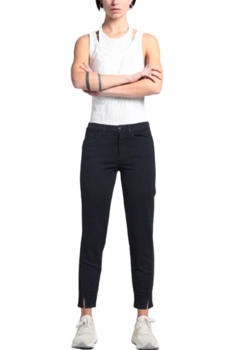 DIANA GALLESI PANTS MADE OF COTTON AND SMOOTH TEXTURE BLACK