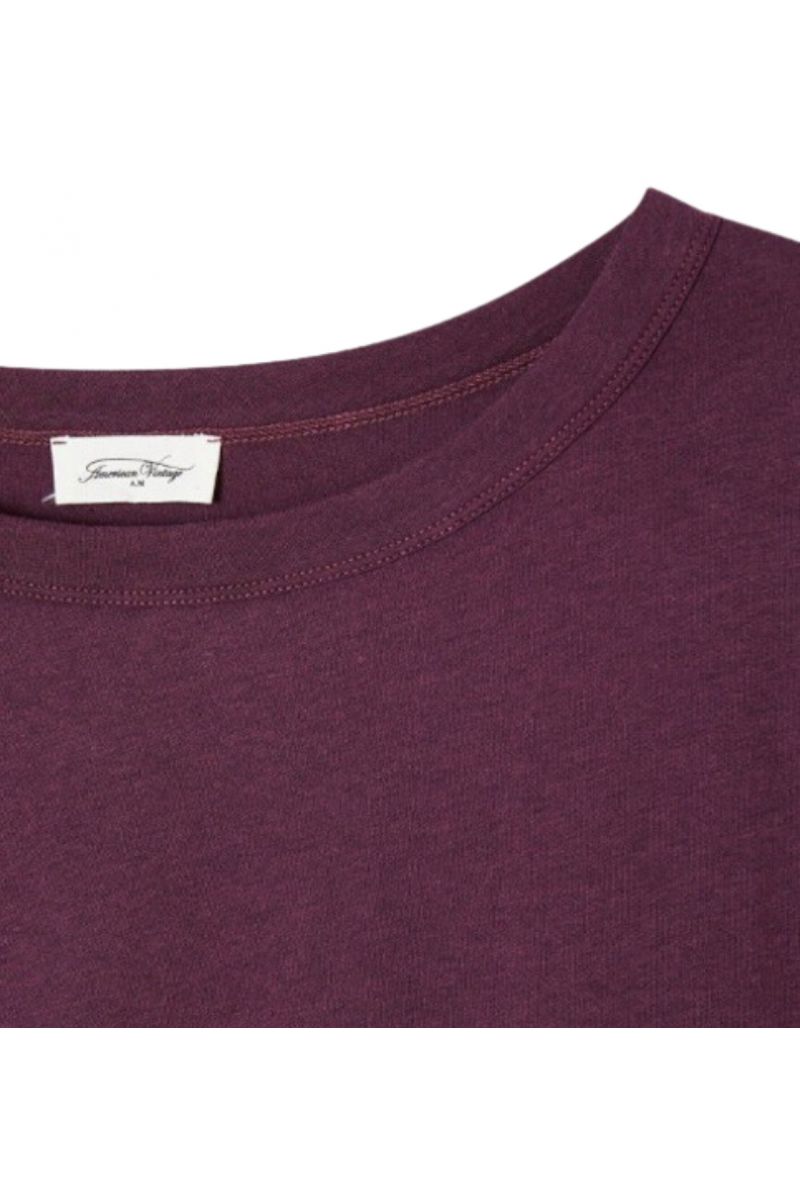 AMERICAN VINTAGE T-SHIRT 50% MODAL - 50% COTTON PURPLE