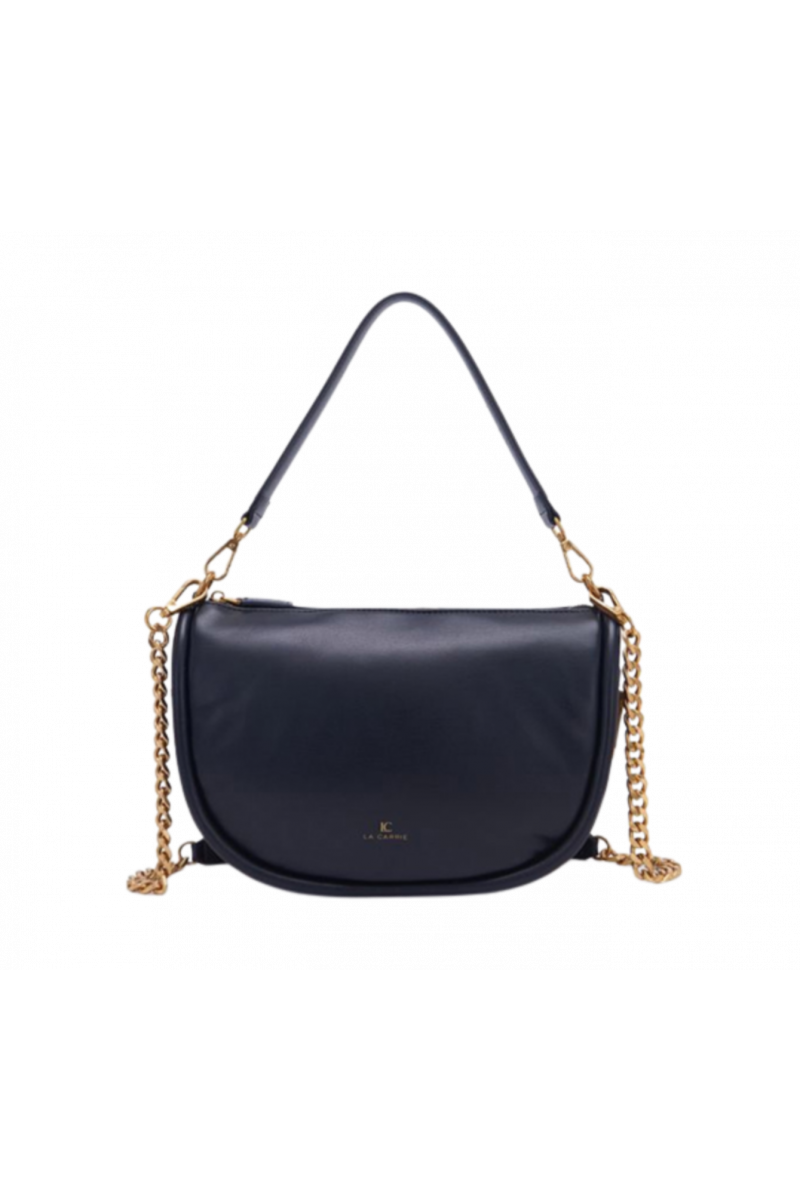 LA CARRIE - WAXING CRESCENT MED.SHOULDER BAG SYNTHETIC BLACK