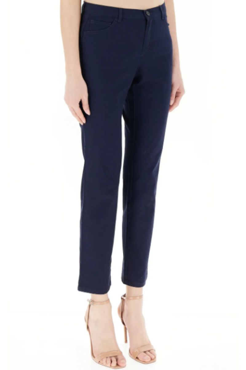 DIANA GALLESI - TROUSERS P903R004897N DARK BLUE