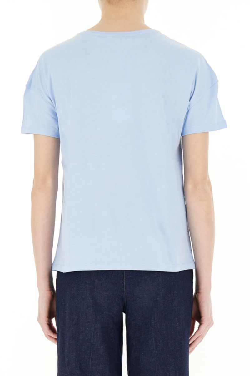 DIANA GALLESI - T-SHIRT SHORT SLEEVE BLUE/STRASS