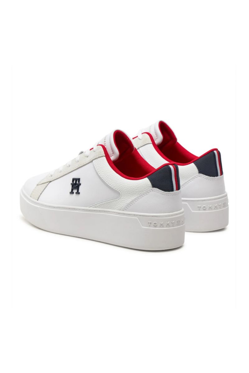 TOMMY HILFIGER TH PLATFORM COUNT SNEAKER NBK WHITE