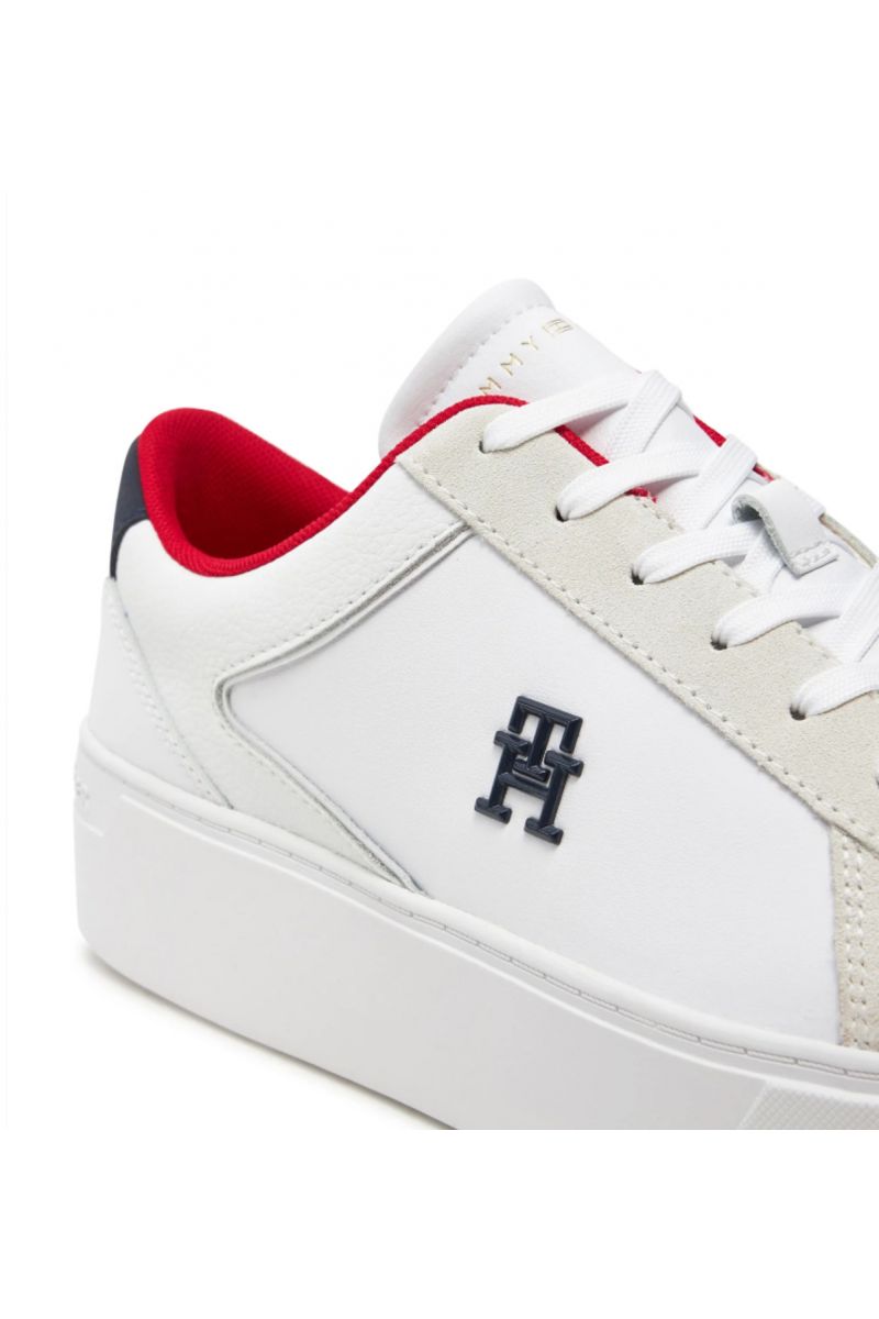 TOMMY HILFIGER TH PLATFORM COUNT SNEAKER NBK WHITE