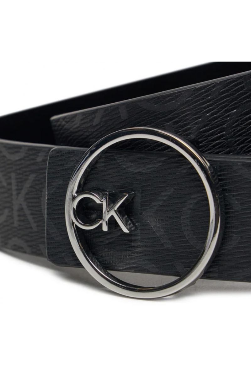 CALVIN KLEIN CK BUCKLE REVERSIBLE BELT 3CM BLACK MONO