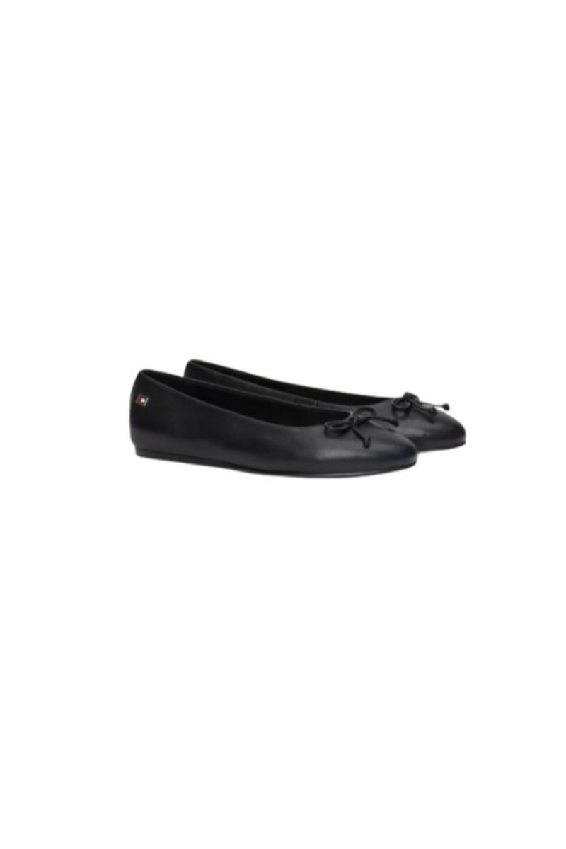 TOMMY HILFIGER ESSENTIAL CHIC BALLERINA BLACK