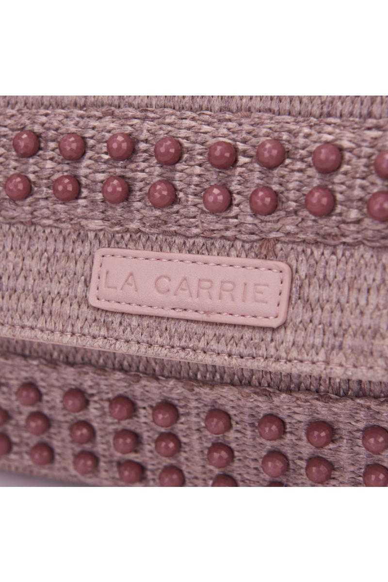 LA CARRIE - MALIBU MED HAND BAG RAFFIA+SYNT PINK