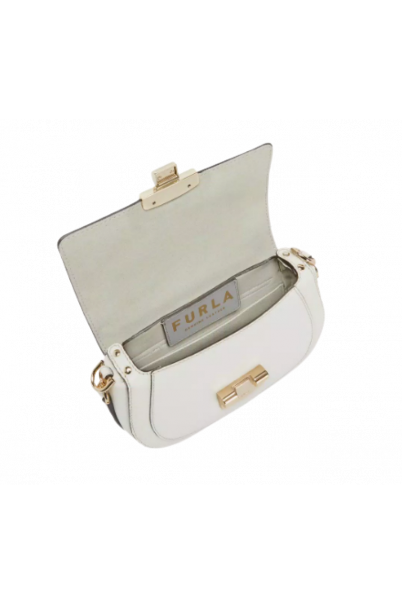 FURLA CLUB 2 S CROSSBODY 26 - VITELLO ROMA + VITELLO ST.ERACLE MARSHMALLOW