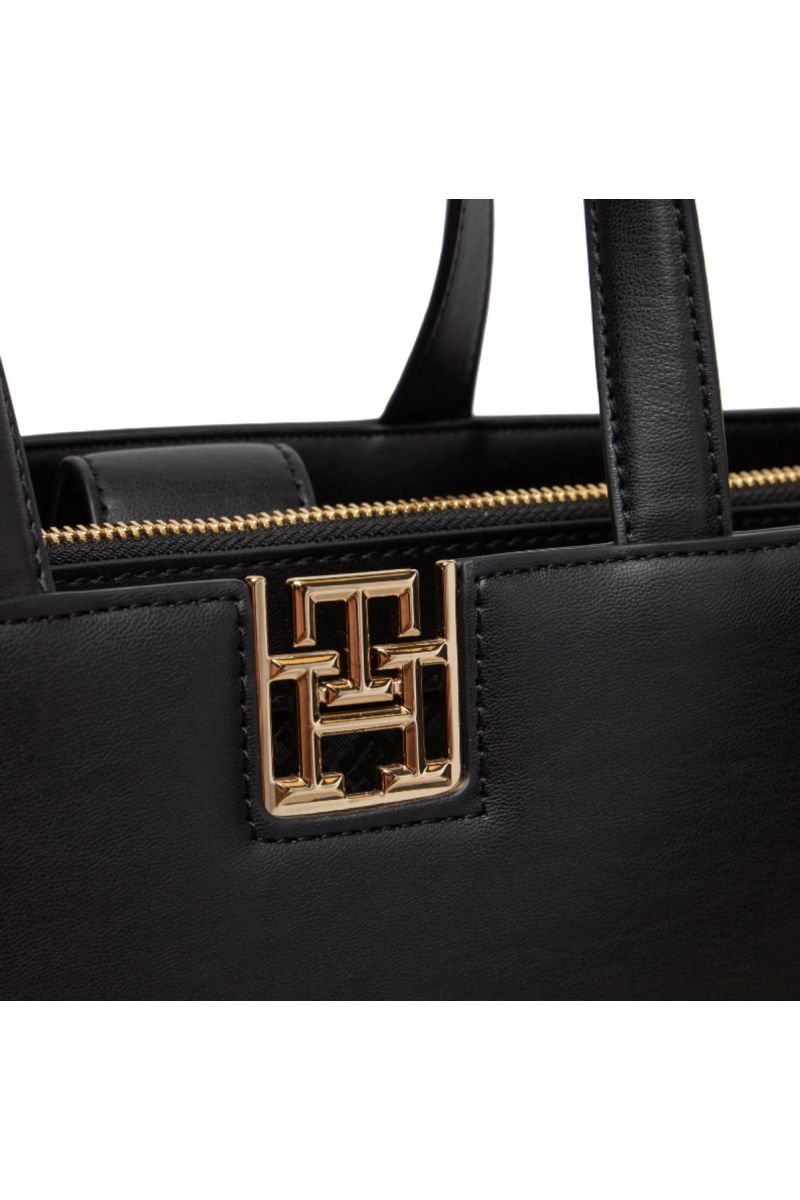 TOMMY HILFIGER RESET SATCHEL BLACK BDS