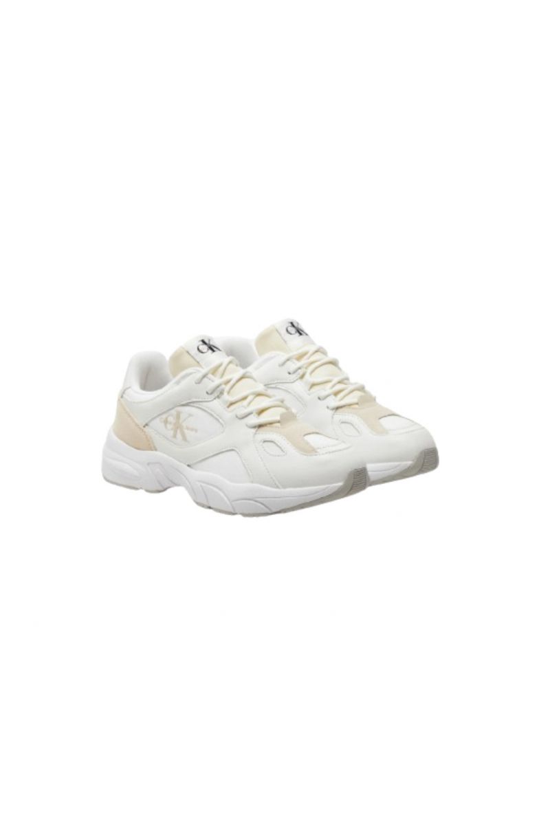 CALVIN KLEIN RETRO TENNIS LOW LACE MIX ML CREAMY WHITE/WHISPER PINK