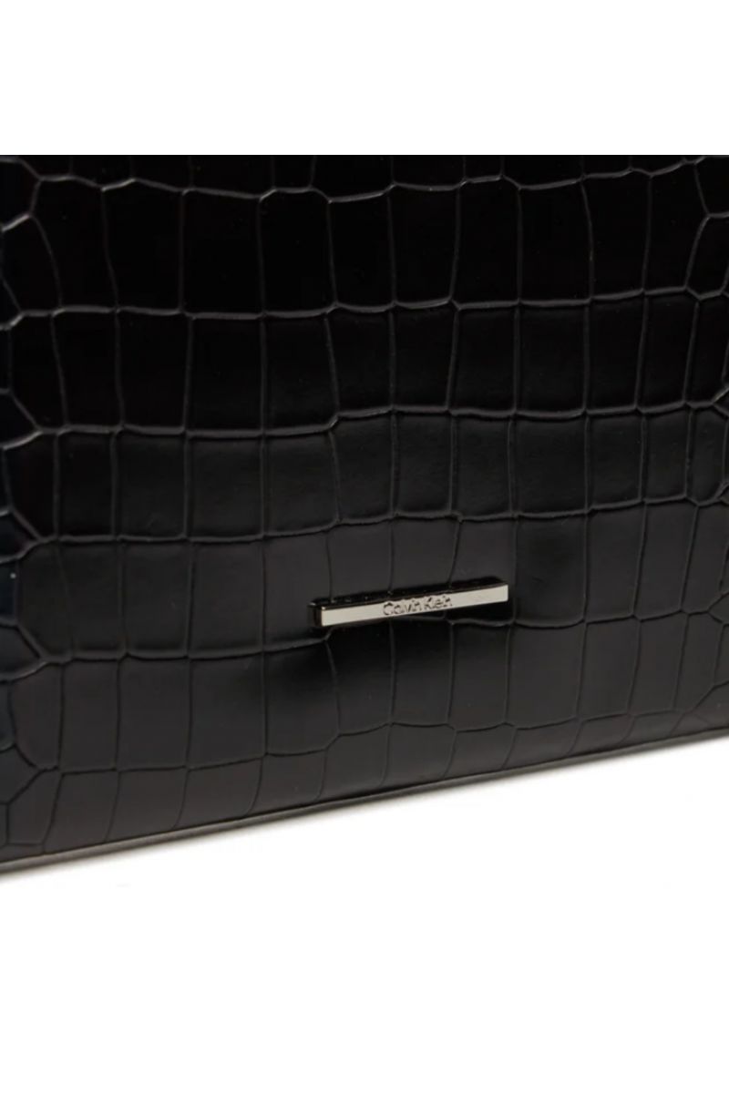 CALVIN KLEIN CK RING CLUTCH CROCO BEH