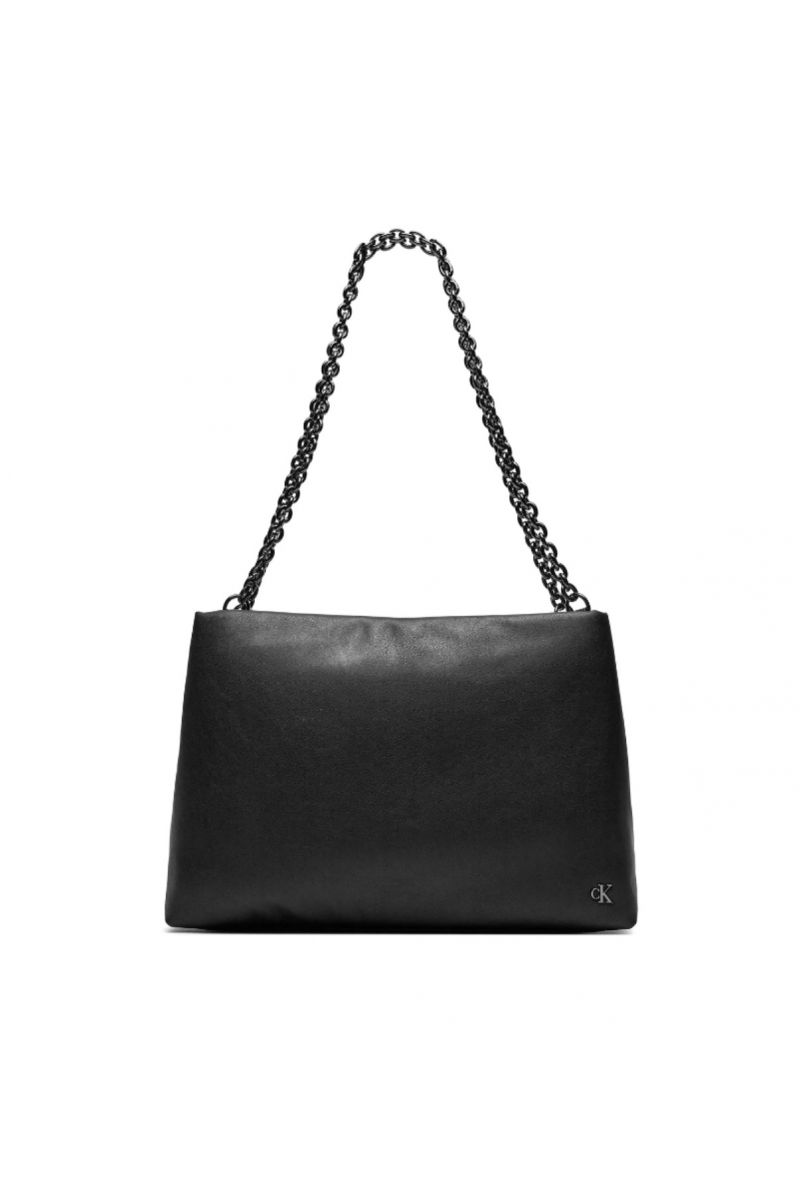 CALVIN KLEIN MICRO MONO TOTE PU BLACK SHINE GUNMETAL 0GR