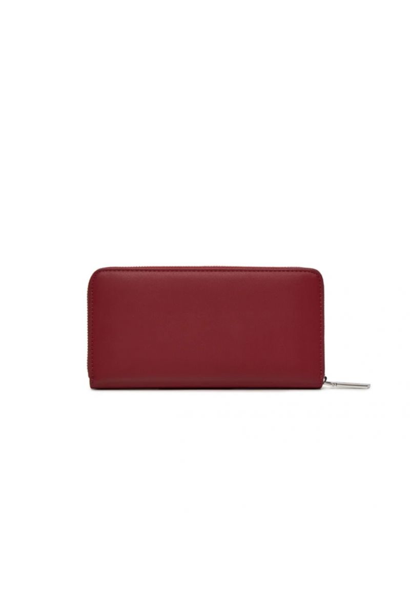 CALVIN KLEIN CK MUST LG Z/A WALLET W/SLIP BIKING RED