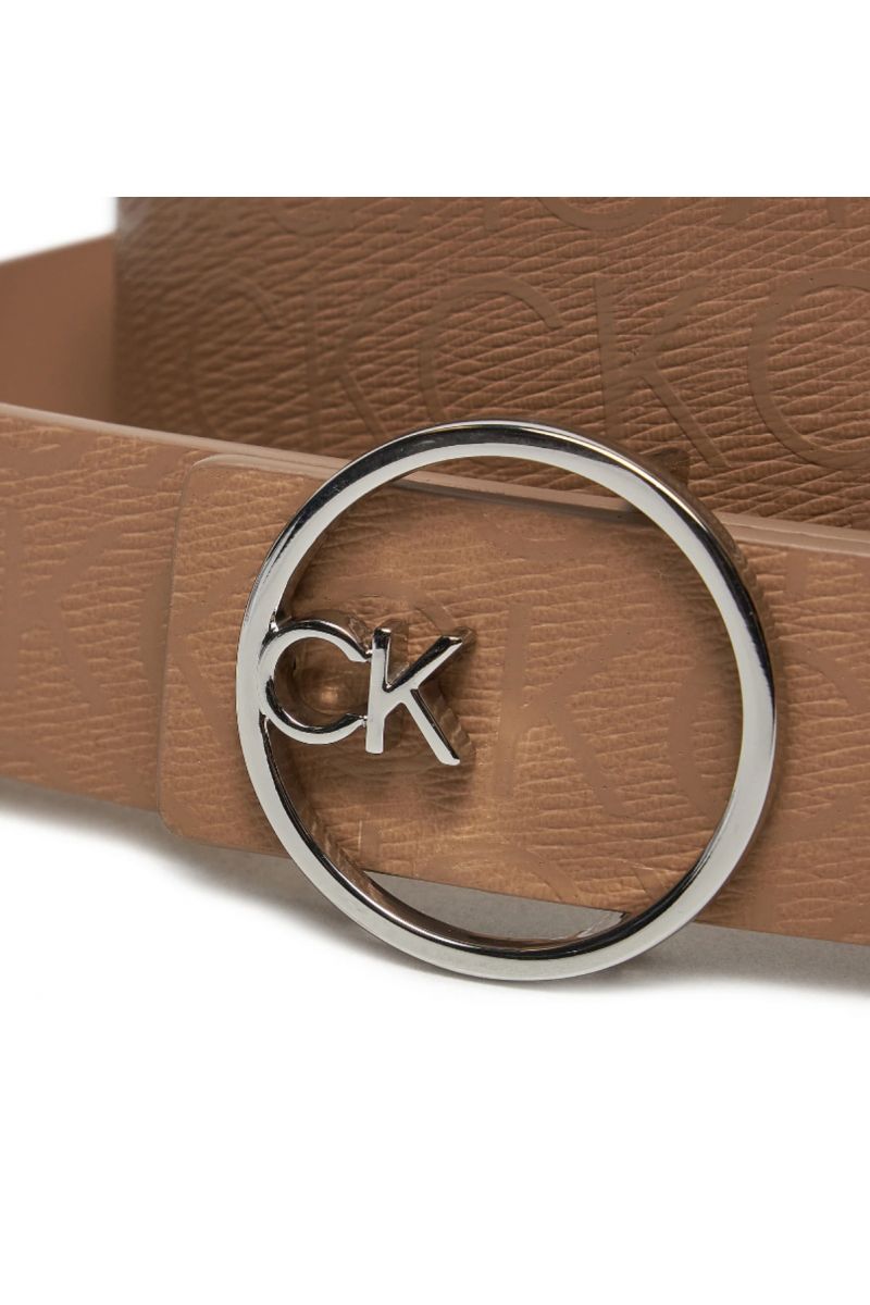 CALVIN KLEIN CK BUCKLE REVERSIBLE BELT 3CM NEW BEIGE