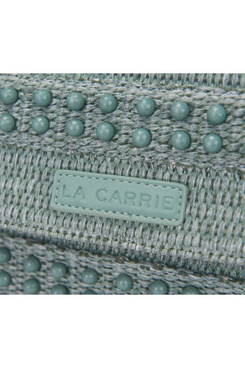 LA CARRIE - MALIBU MED HAND BAG RAFFIA+SYNT GREEN