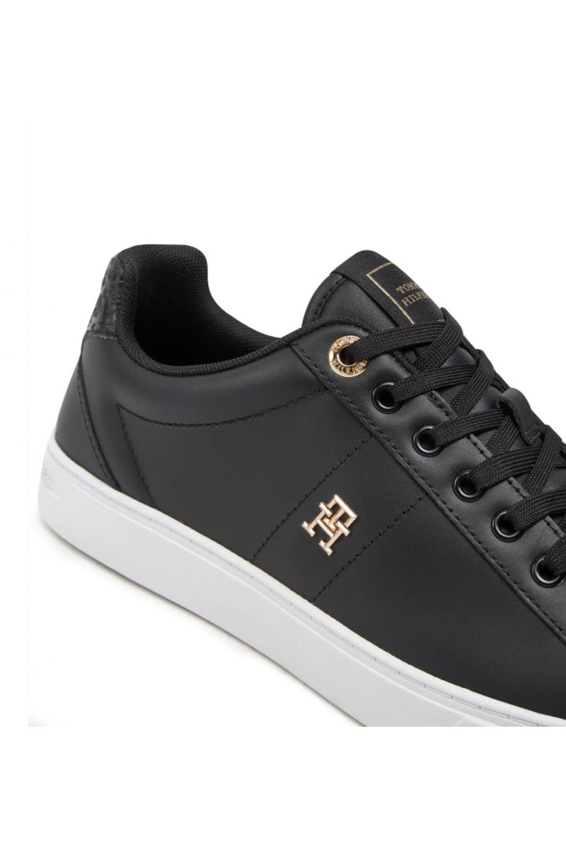 TOMMY HILFIGER ELEVATED ESSENT SNEAKER MONOGRAM BLACK