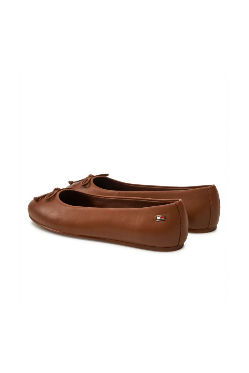 TOMMY HILFIGER ESSENTIAL CHIC BALLERINA BROWN SUEDE