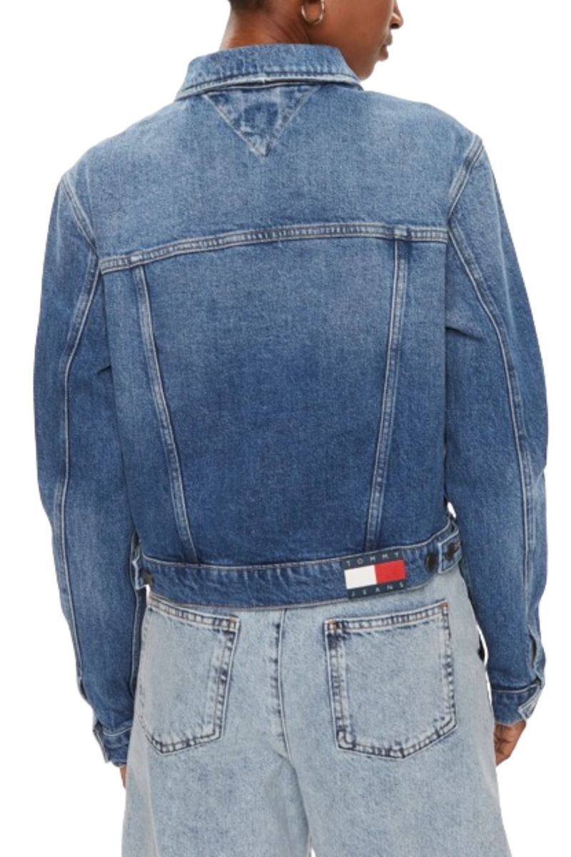 TOMMY HILFIGER - IZZIE SLM JACKET BH6130 DENIM MEDIUM BLUE