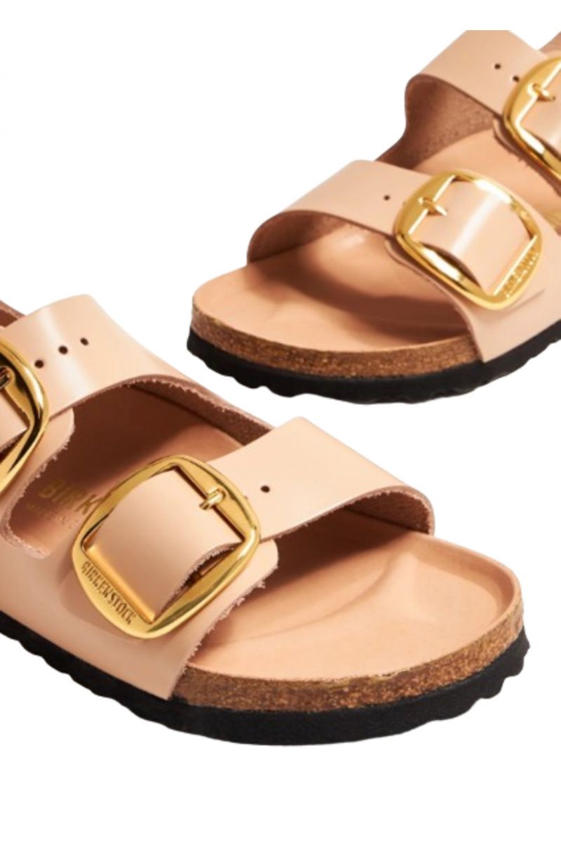 BIRKENSTOCK - LEATHER MILANO LENA HIGH SHINE BEIGE HEX NARROW FIT