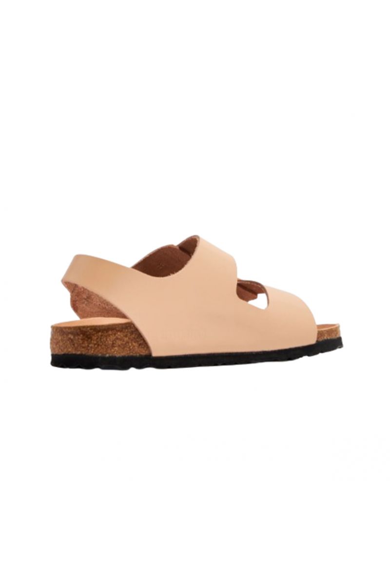 BIRKENSTOCK - LEATHER MILANO LENA HIGH SHINE BEIGE HEX NARROW FIT