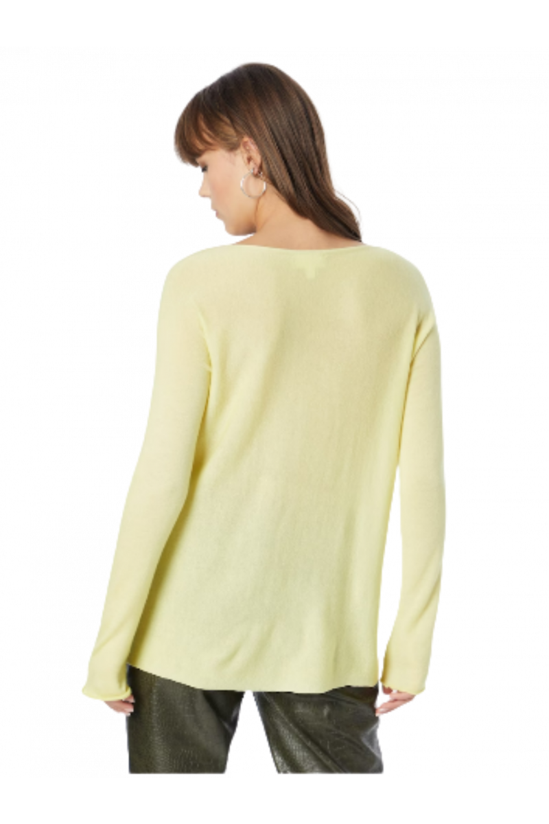 120% LINO WOMAN KNIT SWEATER YELLOW