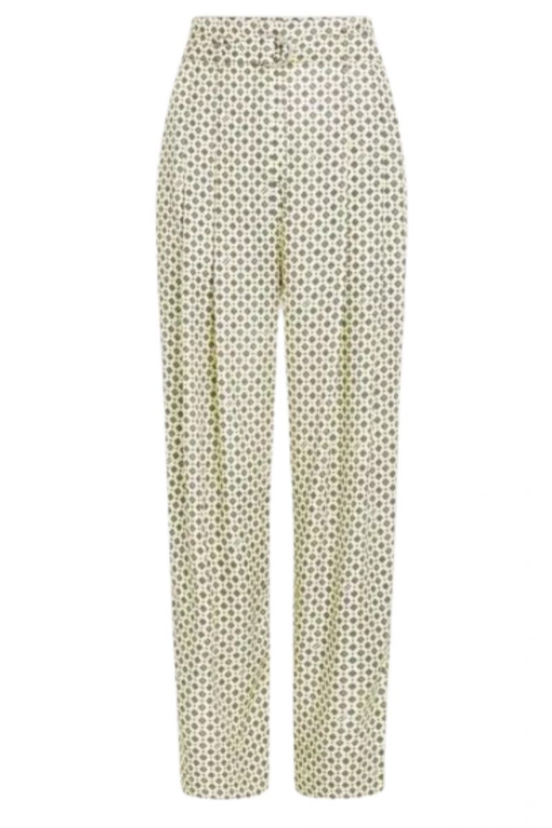 TOMMY HILFIGER FOULARD BELTED PANTS MULTI LIGHT YELLOW