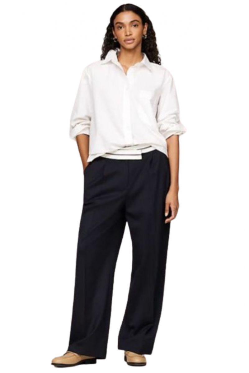 TOMMY HILFIGER RWB PREP WIDE LEG CROSSED PANT DW5