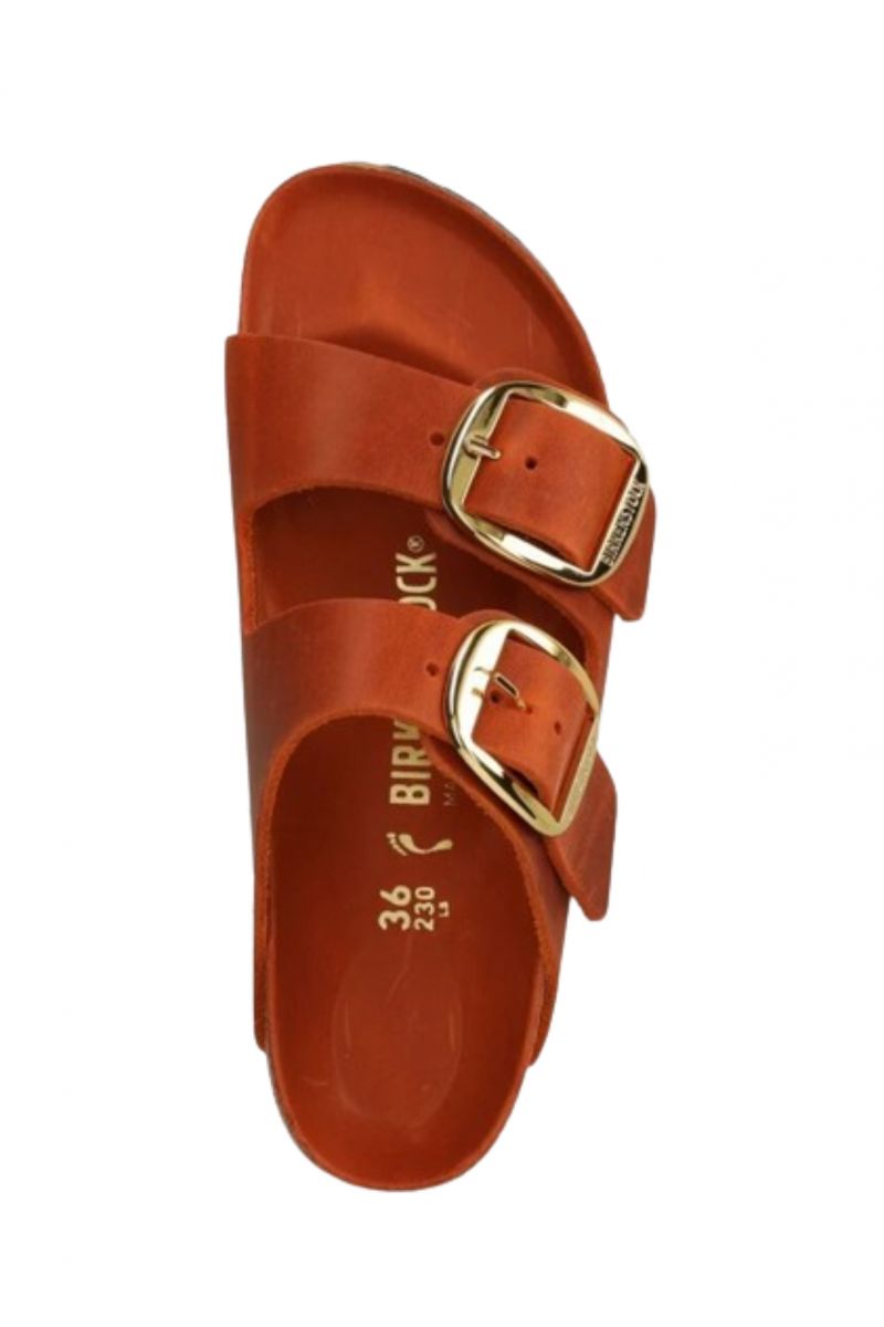 BIRKENSTOCK -ARIZONA BIG BUCKLE LEOI BURNT ORANGE HEX NARROW FIT