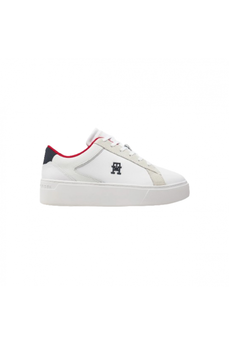 TOMMY HILFIGER TH PLATFORM COUNT SNEAKER NBK WHITE