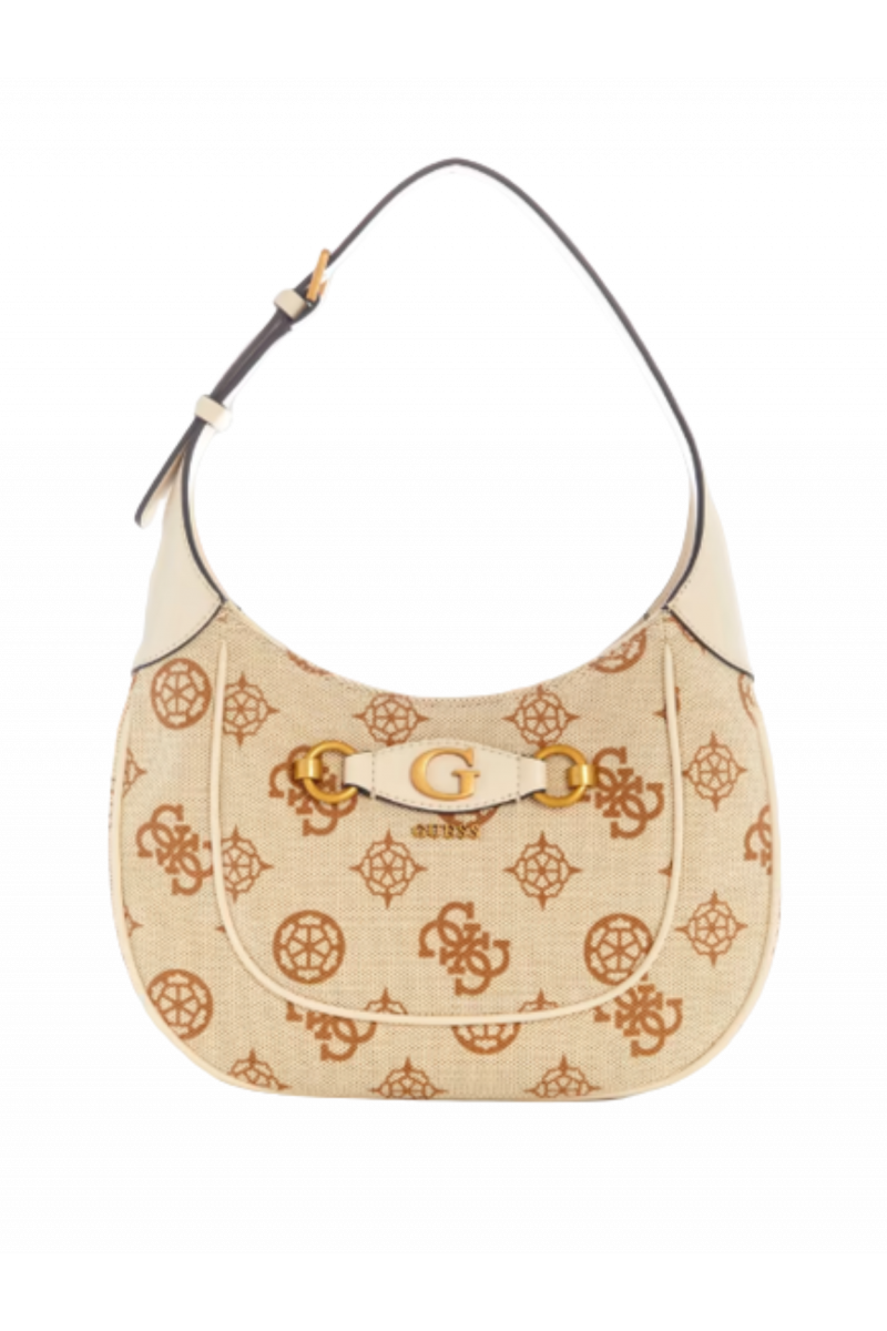 GUESS IZZY HOBO BAG BEIGE 4G LOGO