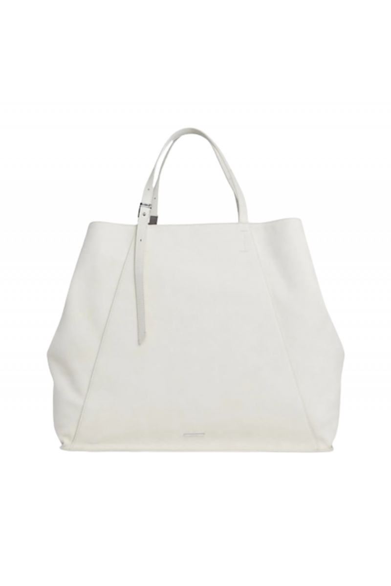 CALVIN KLEIN - CK FOLD LARGE SHOPPER NUBUCK ECRU