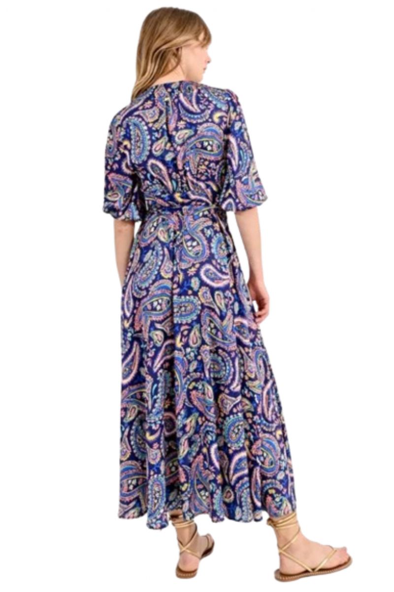 MOLLY BRACKEN LADIES WOVEN DRESS R1709BM NAVY SACHA