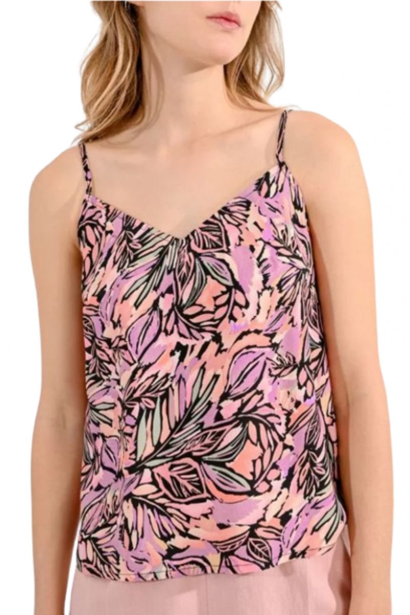 MOLLY BRACKEN LADIES WOVEN CAMISOLE PINK JEANNE LA1526