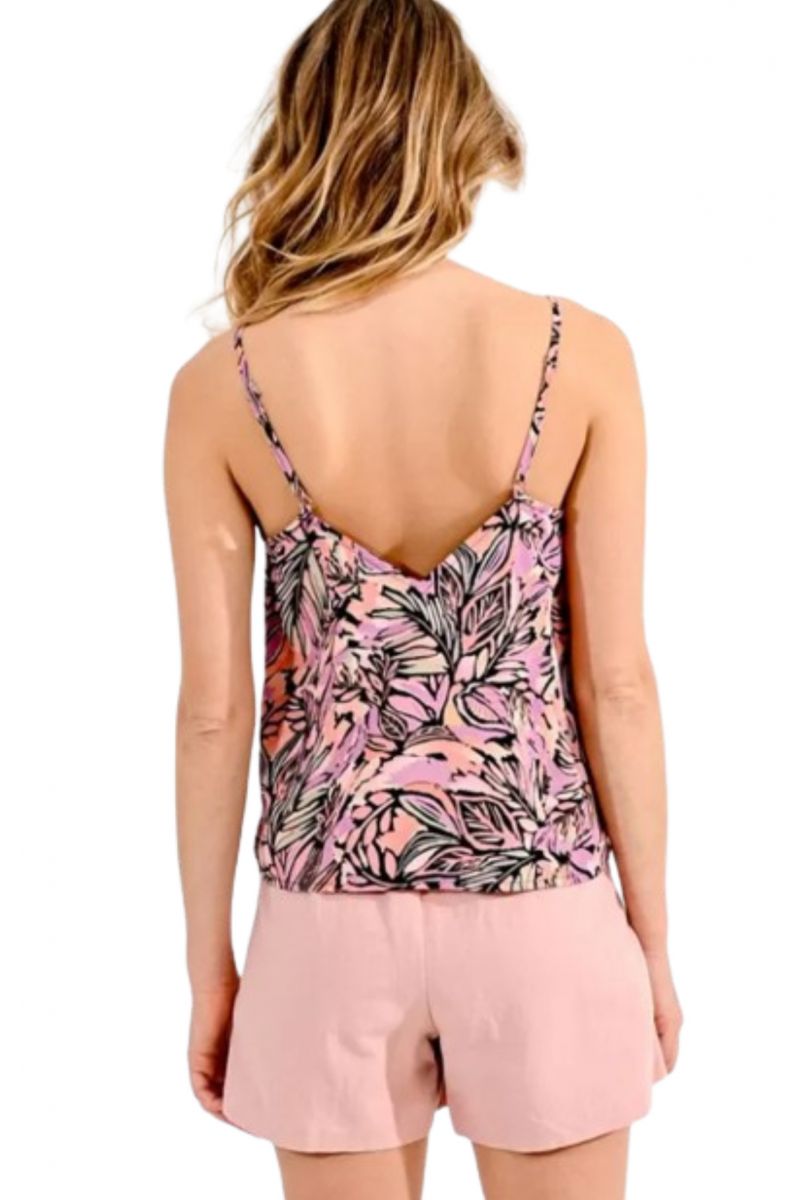 MOLLY BRACKEN LADIES WOVEN CAMISOLE PINK JEANNE LA1526