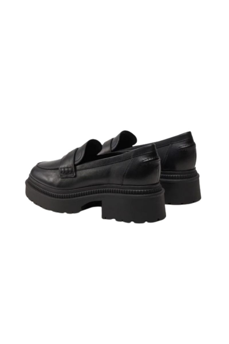 GUESS FINDA LEATHER LOAFERS BLACK