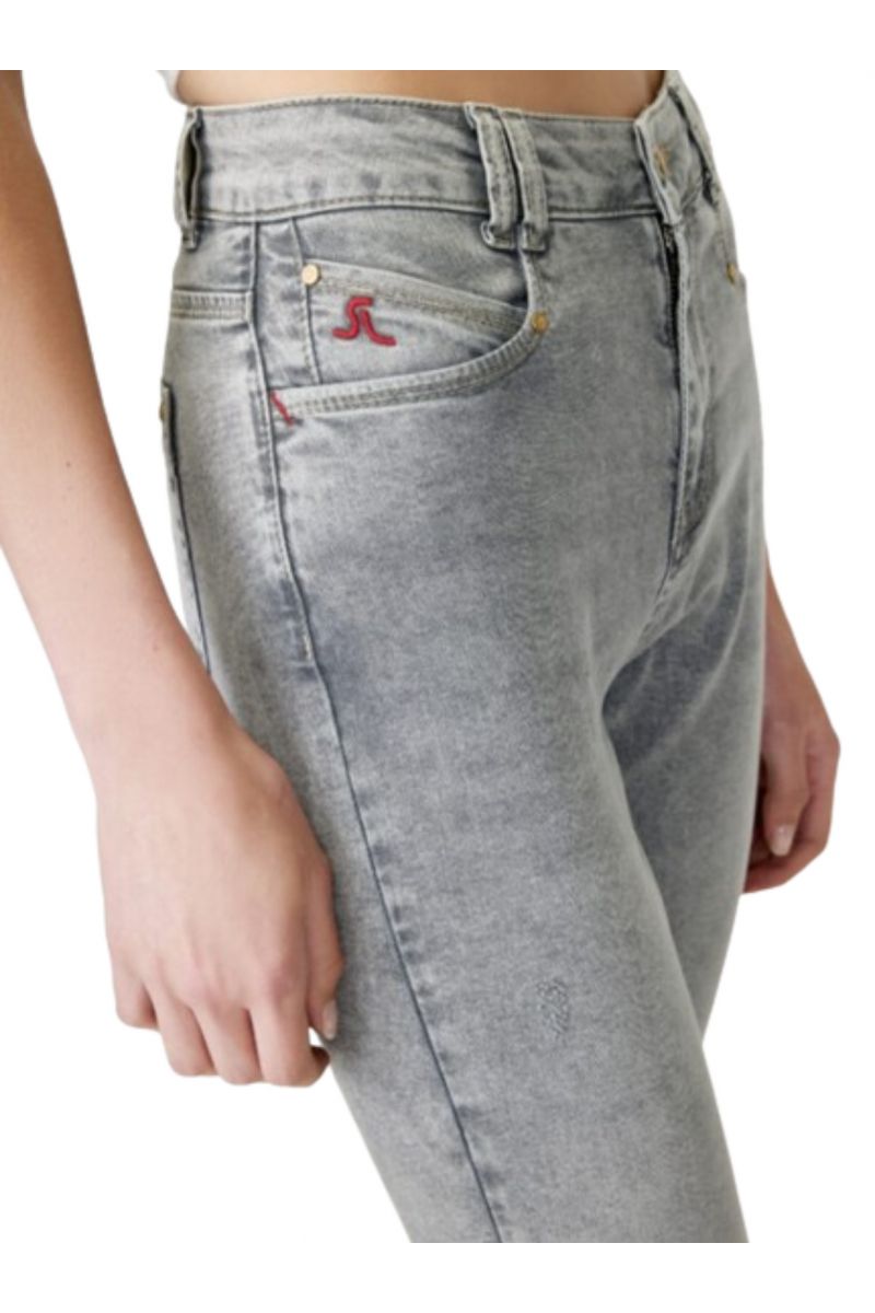 SARAH LAWRENCE - JEANS 5 POCKETS HW SKINNY GREY