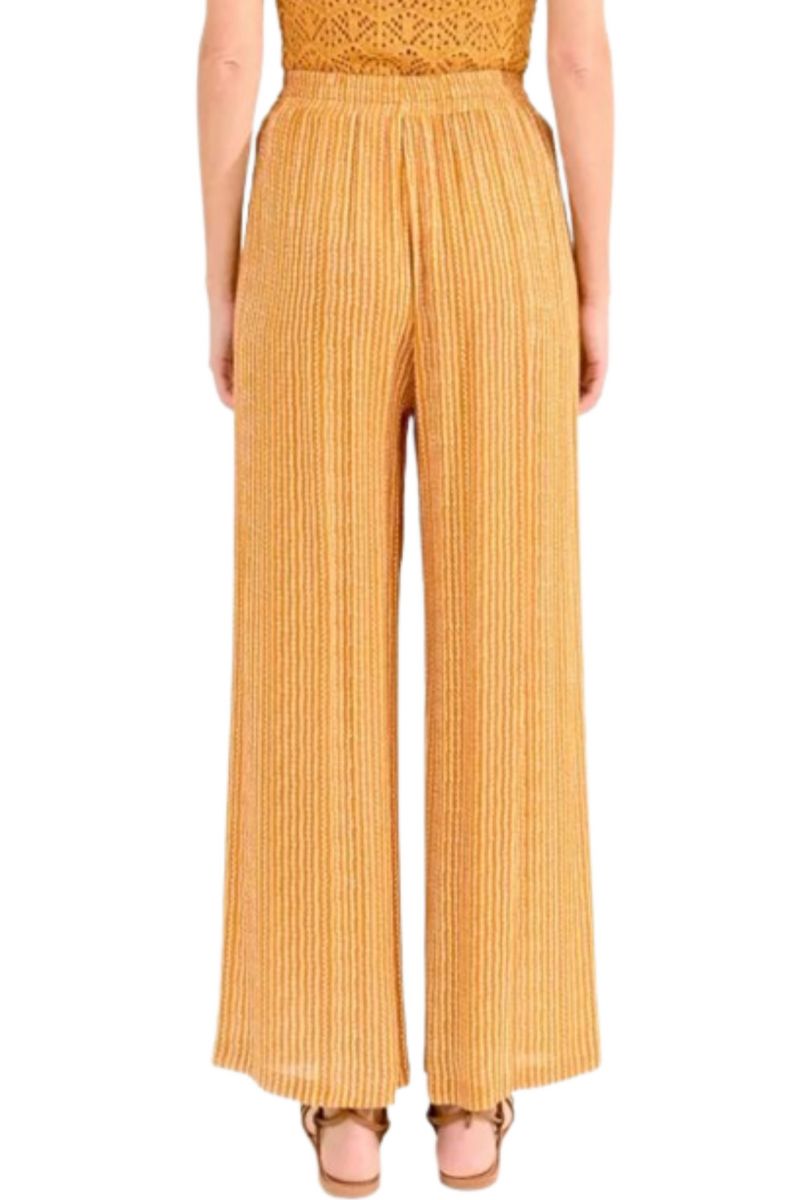 MOLLY BRACKEN LADIES WOVEN PANTS LA1485 YELLOW MANGO