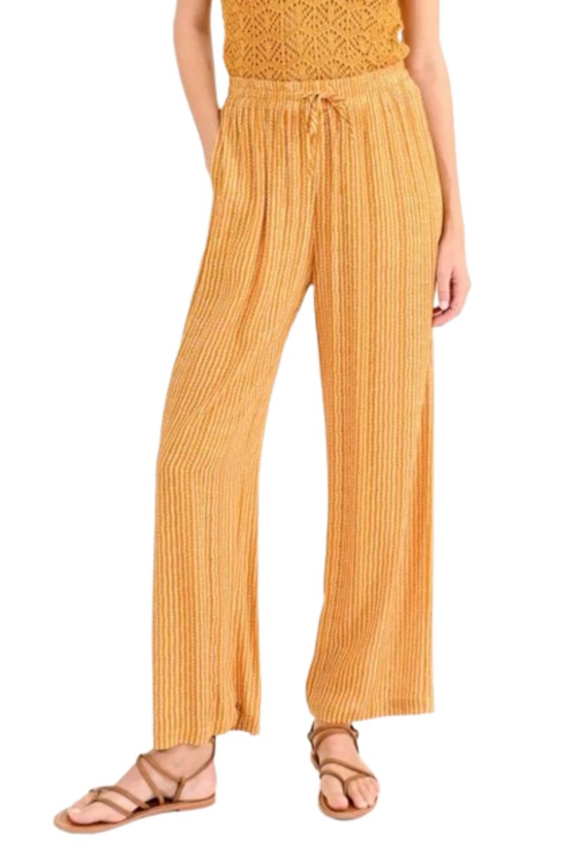 MOLLY BRACKEN LADIES WOVEN PANTS LA1485 YELLOW MANGO