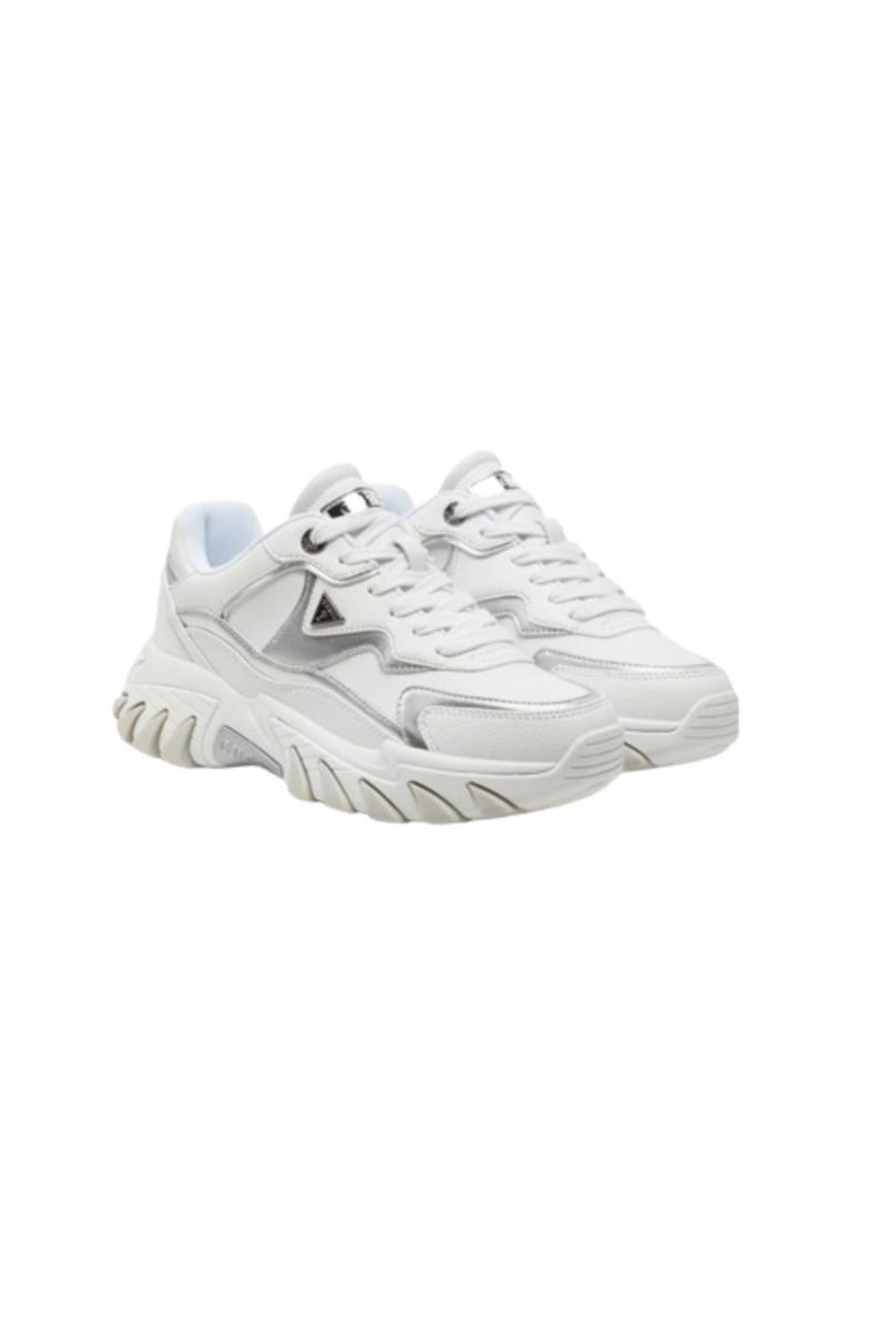 GUESS NOWAH SNEAKERS WHITE-SILVER